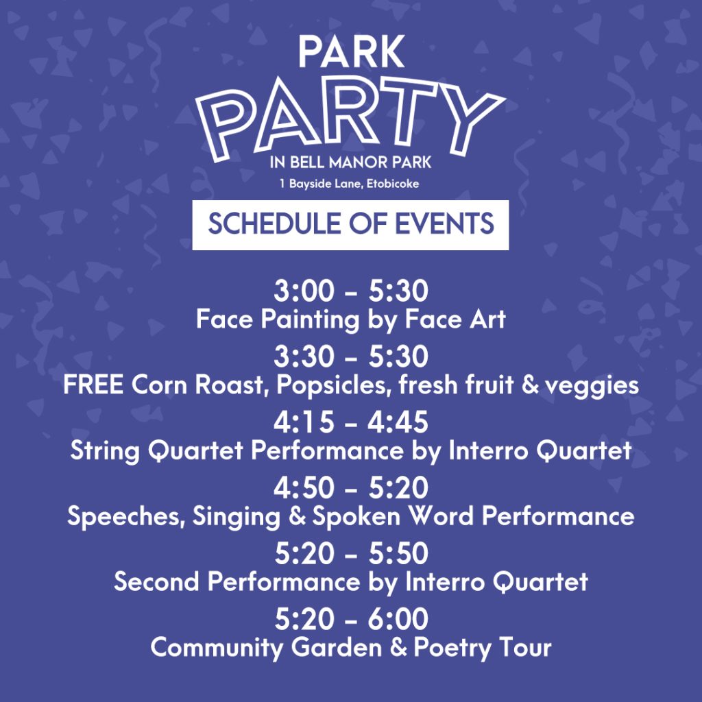 Park Party in Bell Manor Park poster