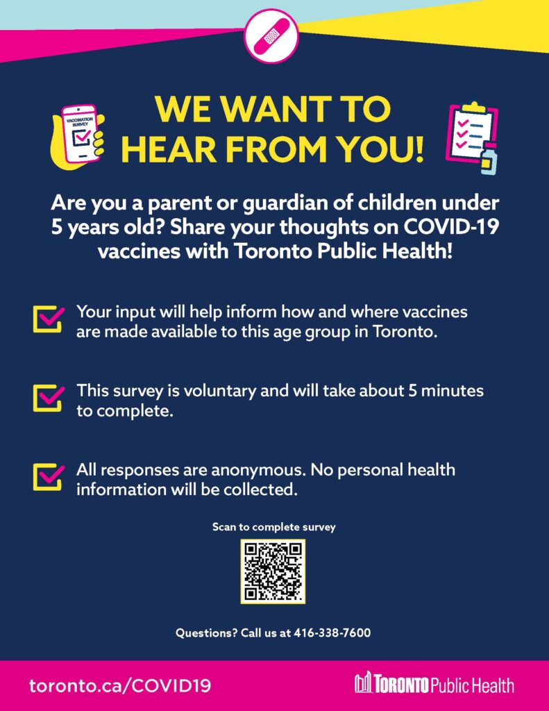 Poster of vaccine survey information 