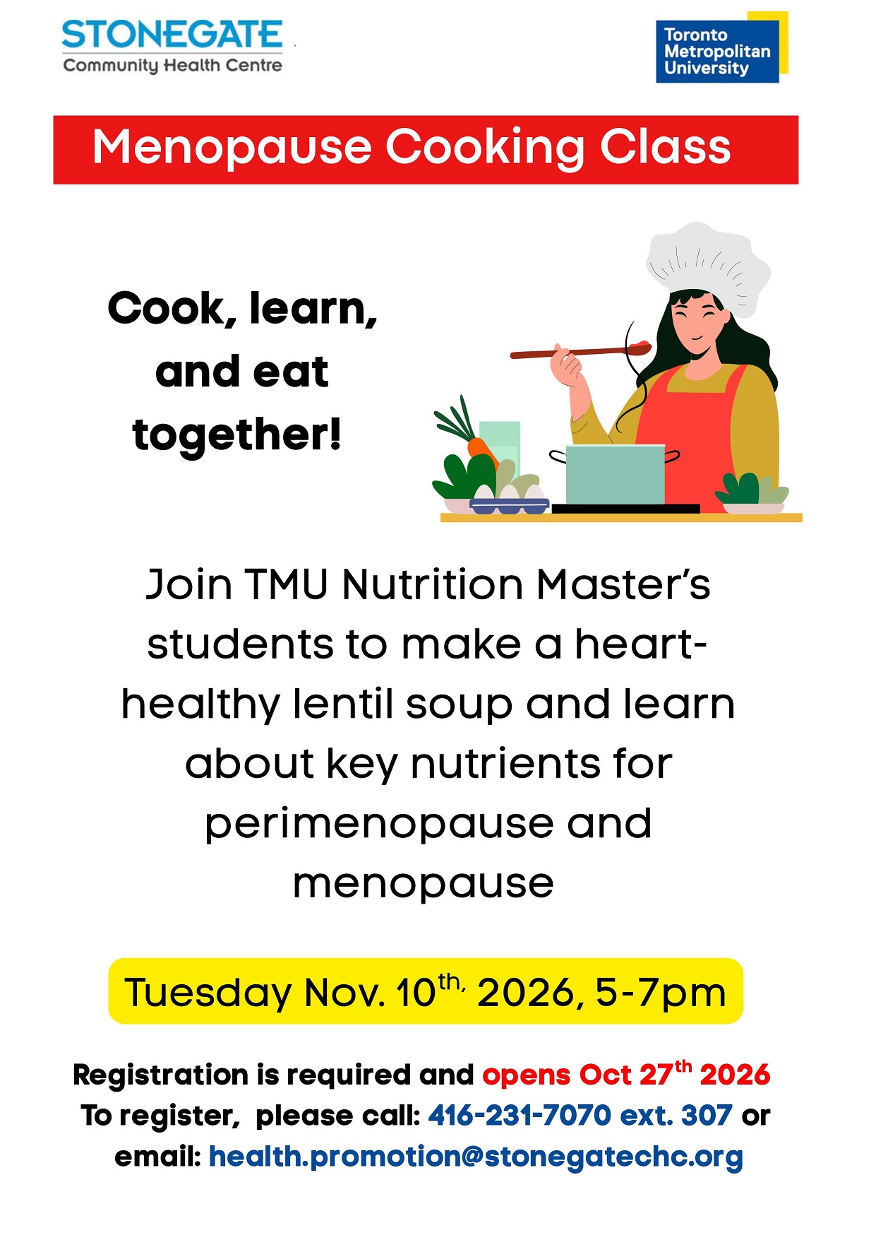 Menopause Cooking Class